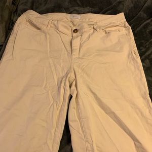 Loft Plus Double Frayed Wide Leg Jeans